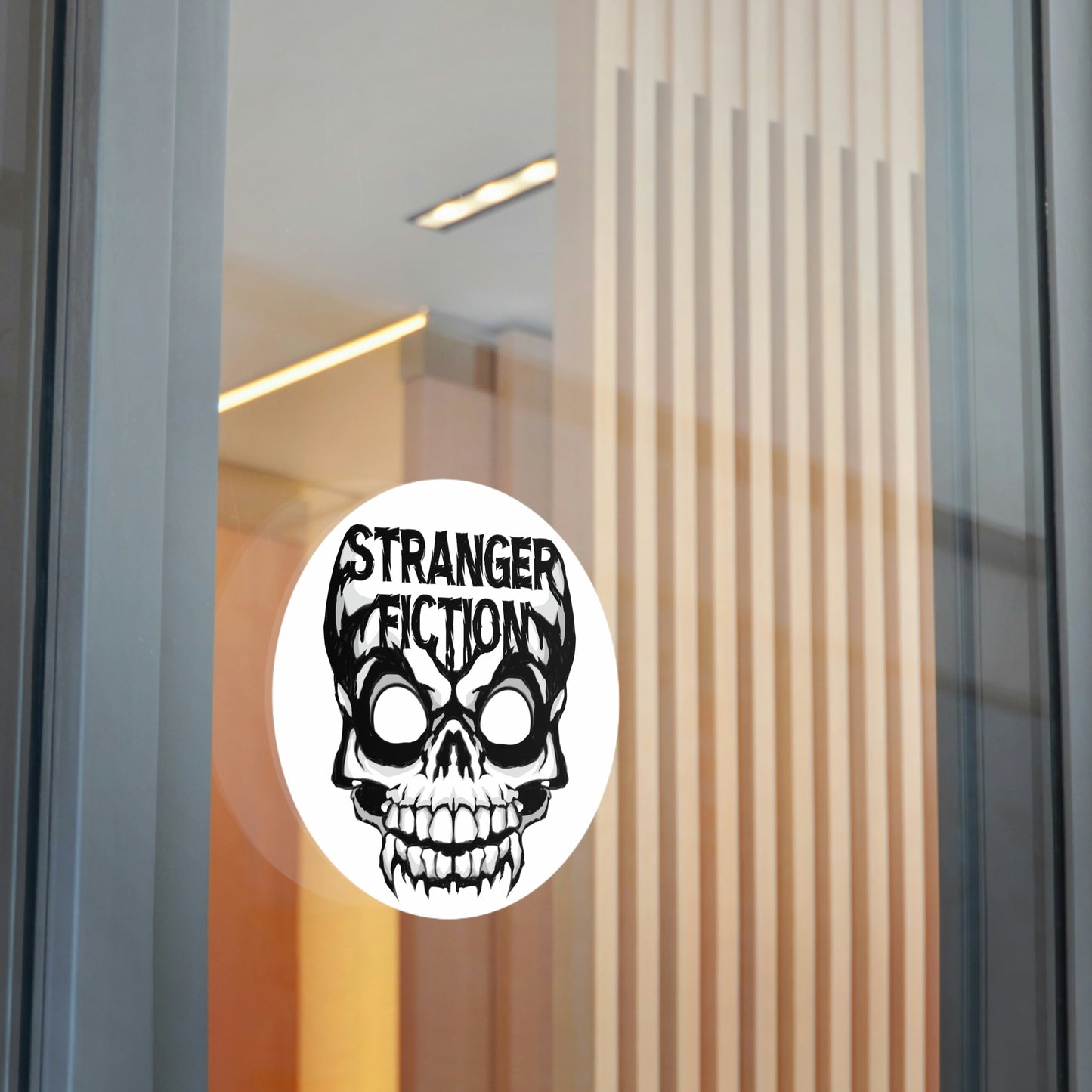 Skull Fiction Round Vinyl Stickers