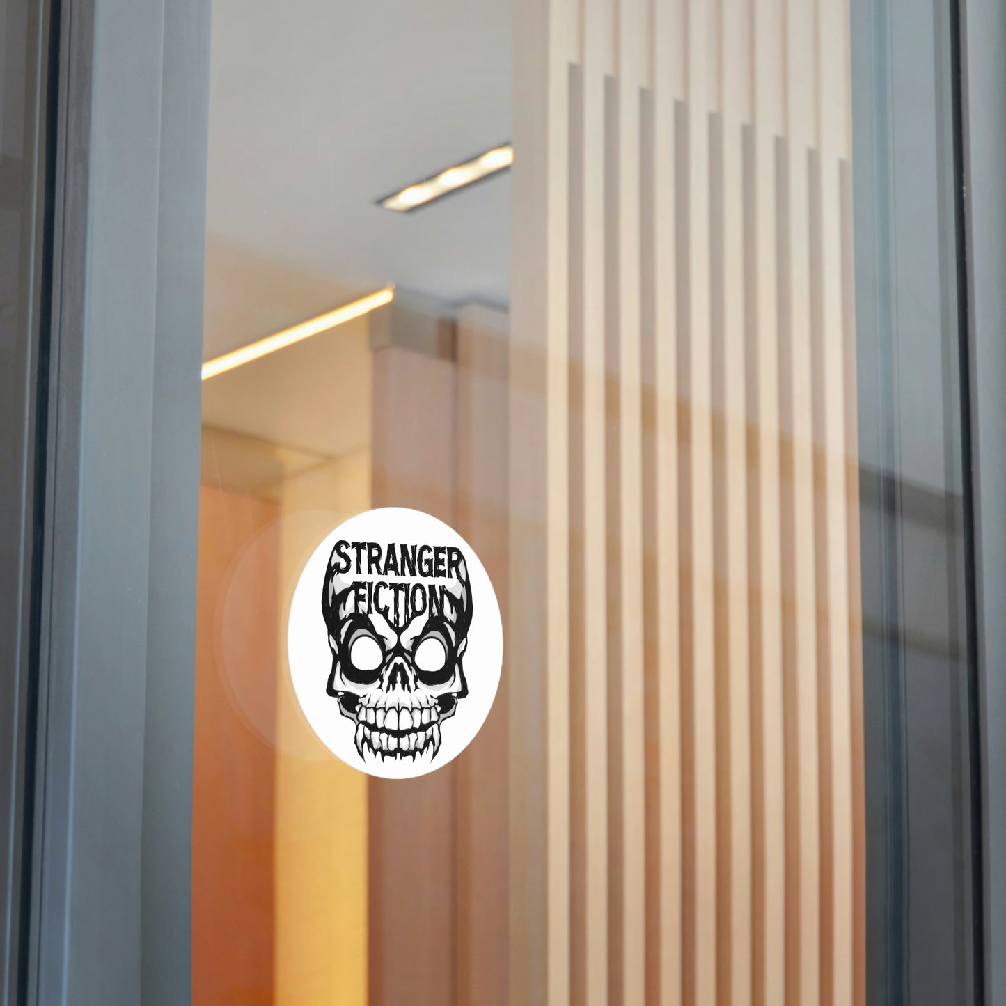 Skull Fiction Round Vinyl Stickers