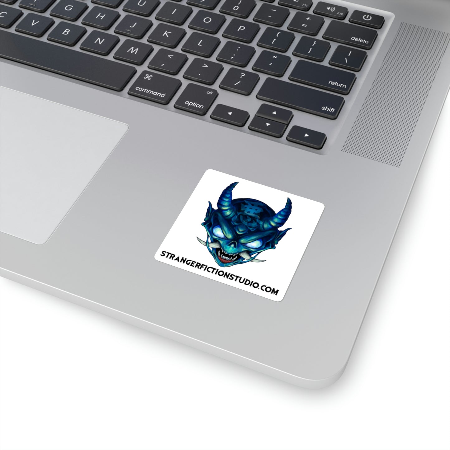 Blue Oni Square Stickers