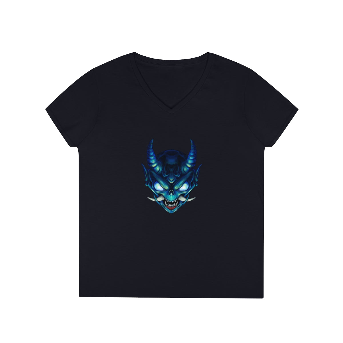 Blue Oni Ladies' V-Neck T-Shirt