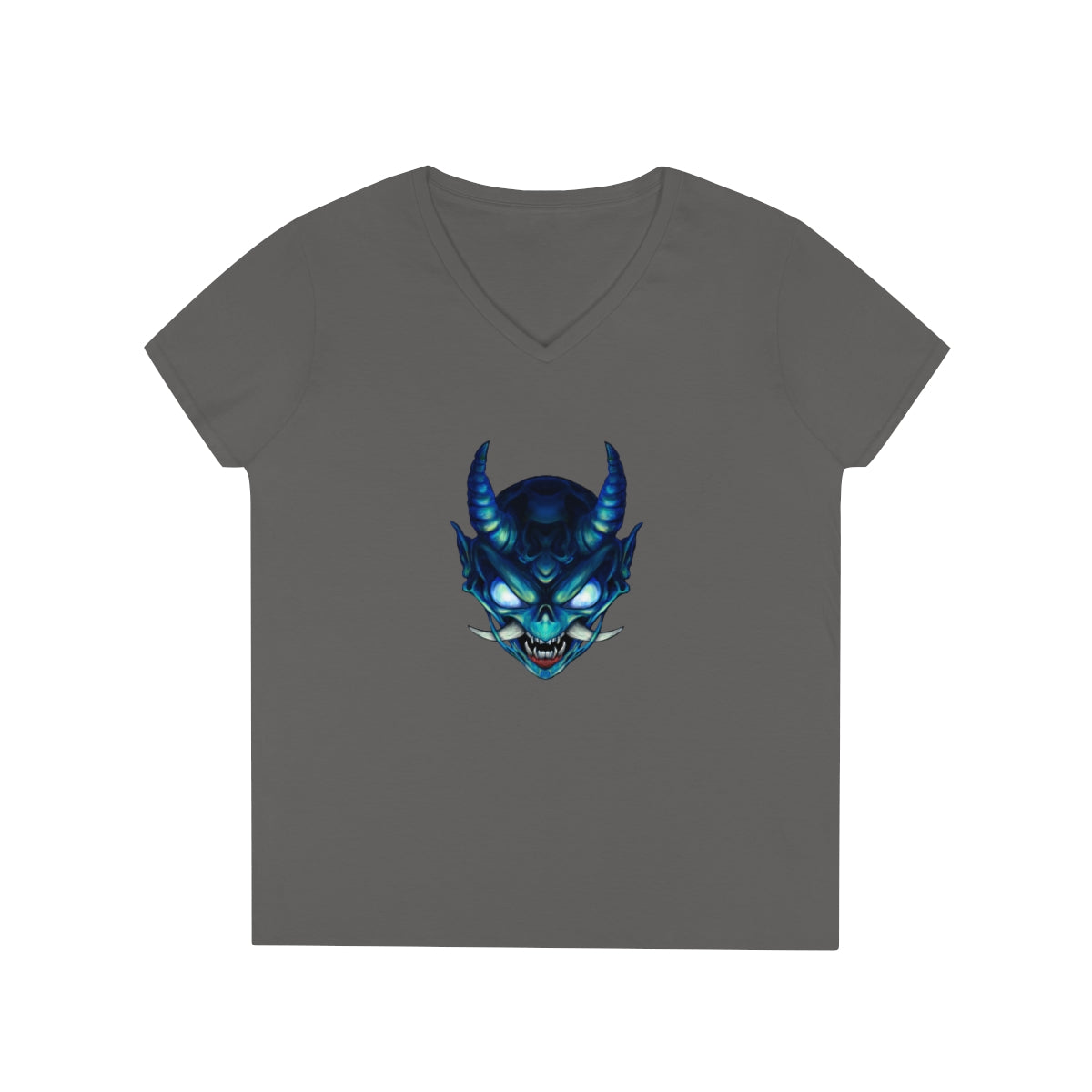 Blue Oni Ladies' V-Neck T-Shirt