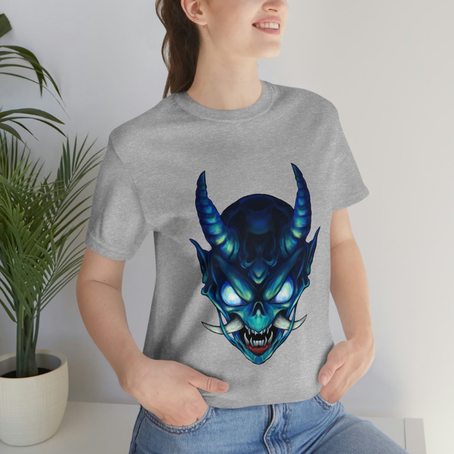 Blue Oni Unisex Jersey Short Sleeve Tee