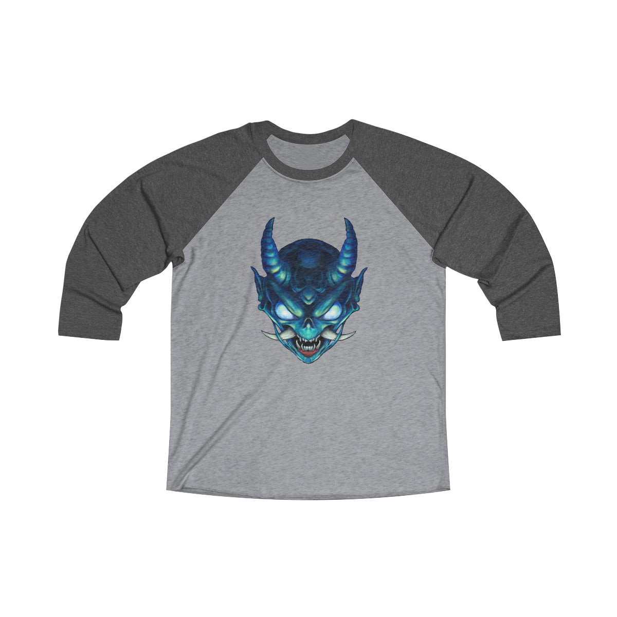 Blue Oni Unisex Tri-Blend 3\4 Raglan Tee