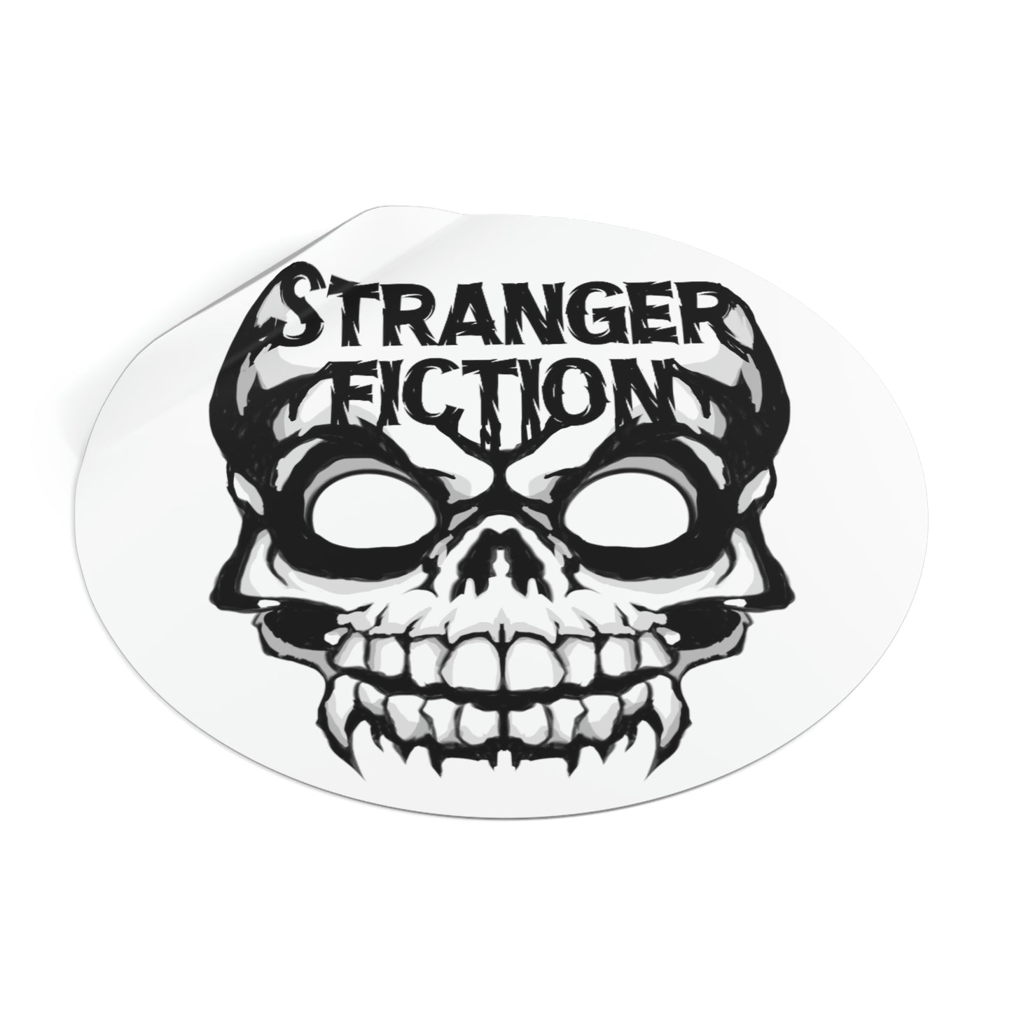 Skull Fiction Round Vinyl Stickers