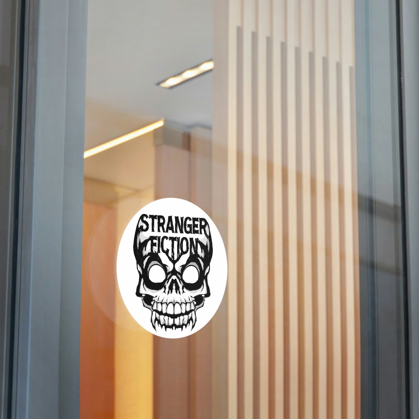 Skull Fiction Round Vinyl Stickers