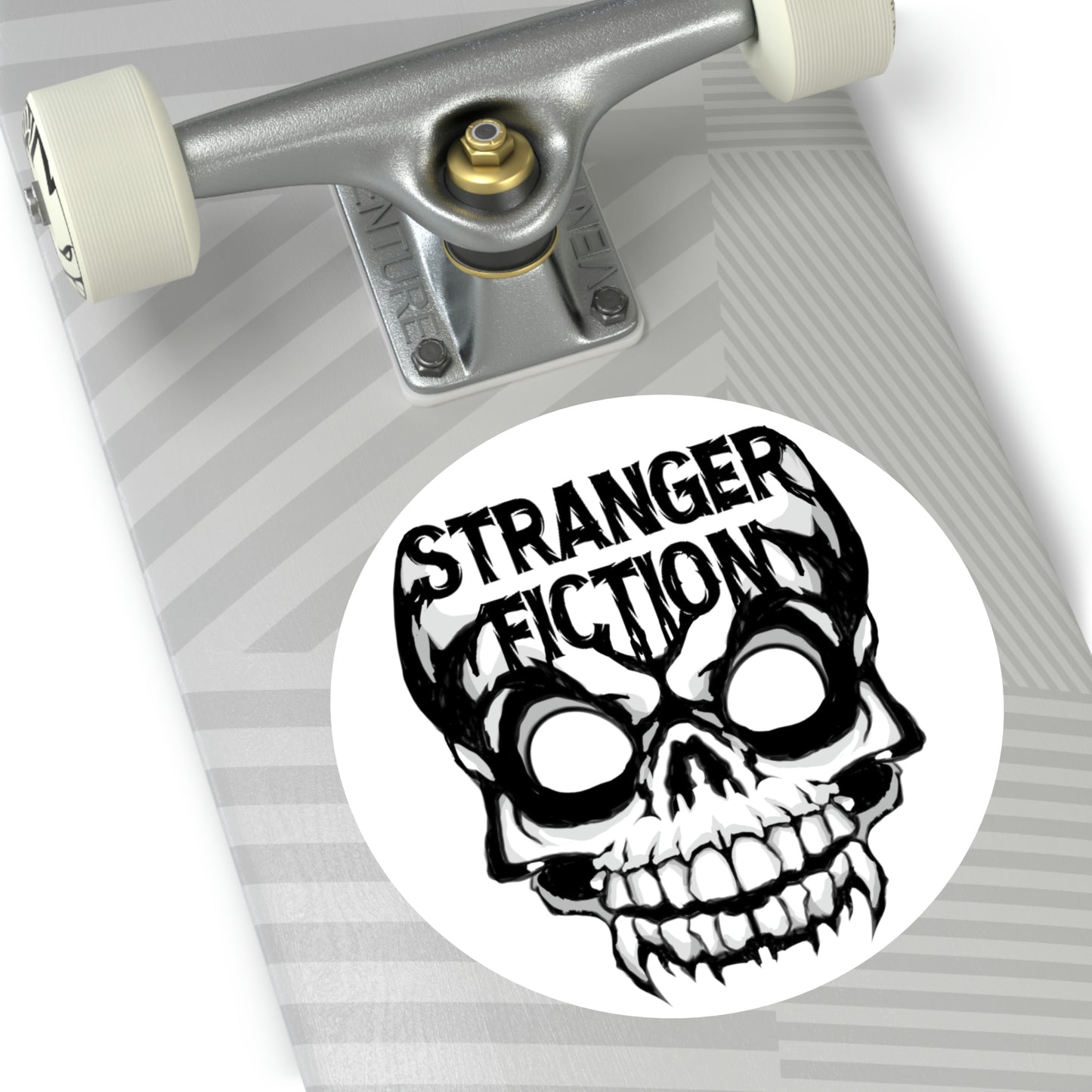 Skull Fiction Round Vinyl Stickers