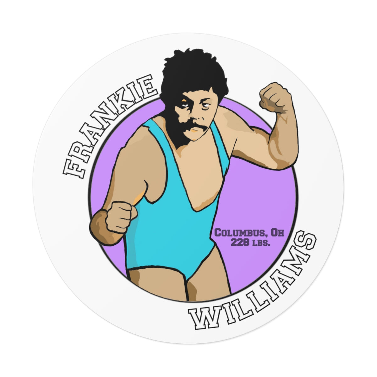 Frankie Williams Round Vinyl Stickers