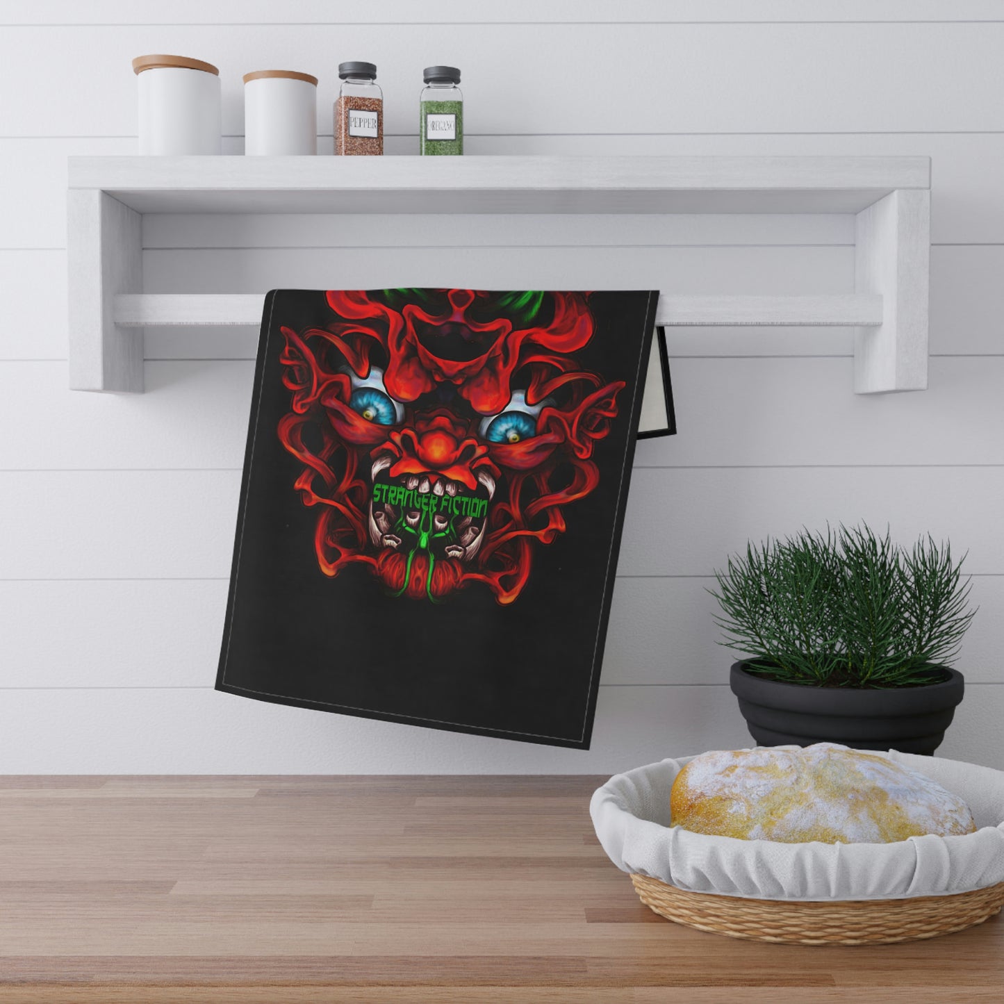 Red Oni Kitchen Towel