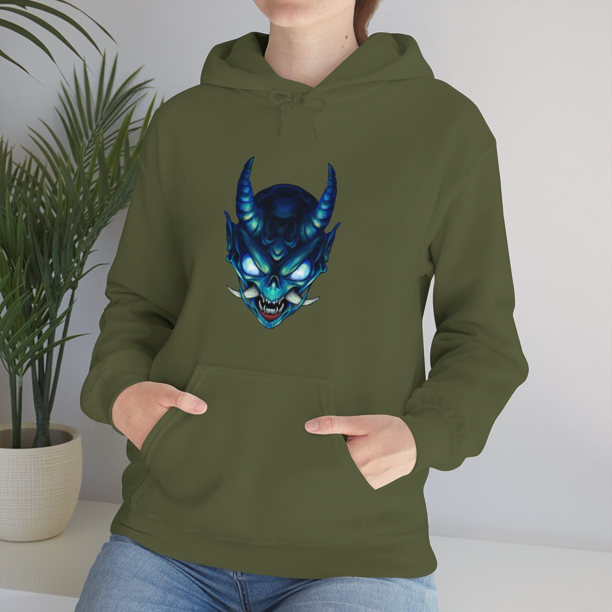 Blue Oni Unisex Heavy Blend™ Hooded Sweatshirt