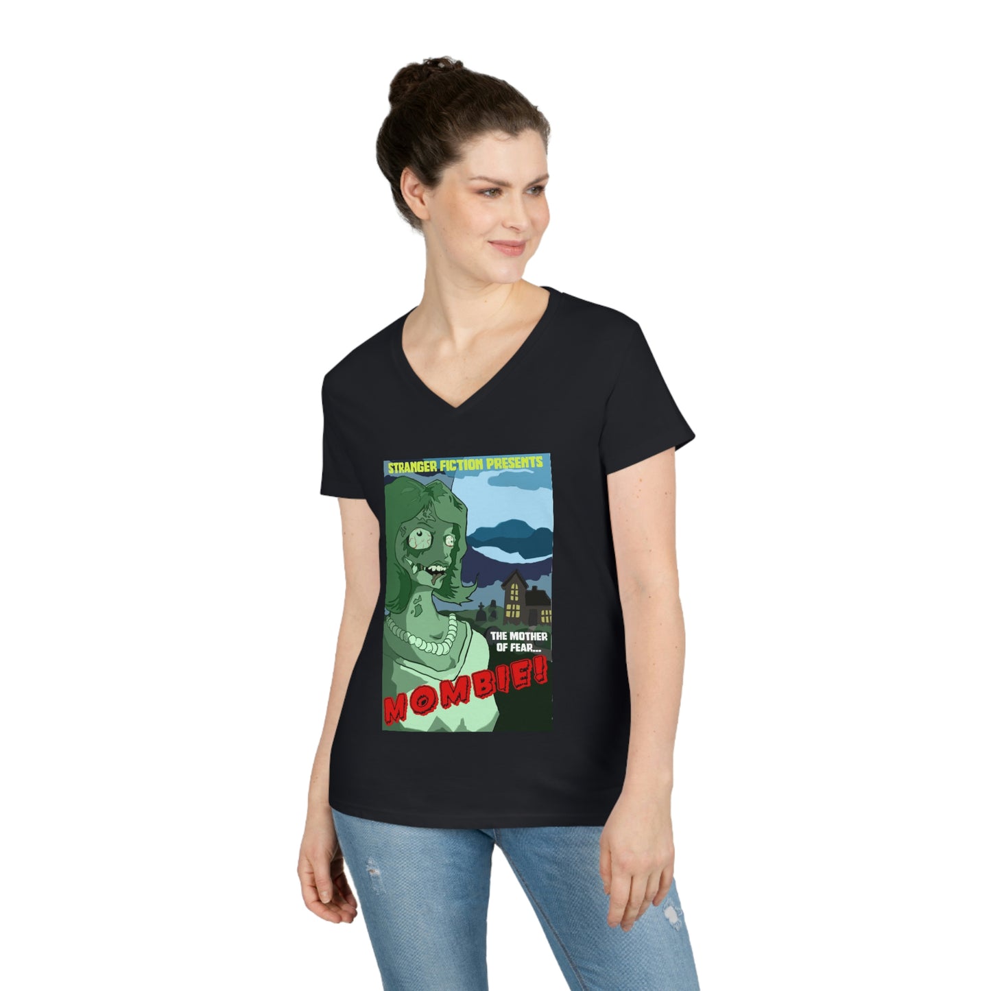 Mombie the Movie Ladies' V-Neck T-Shirt