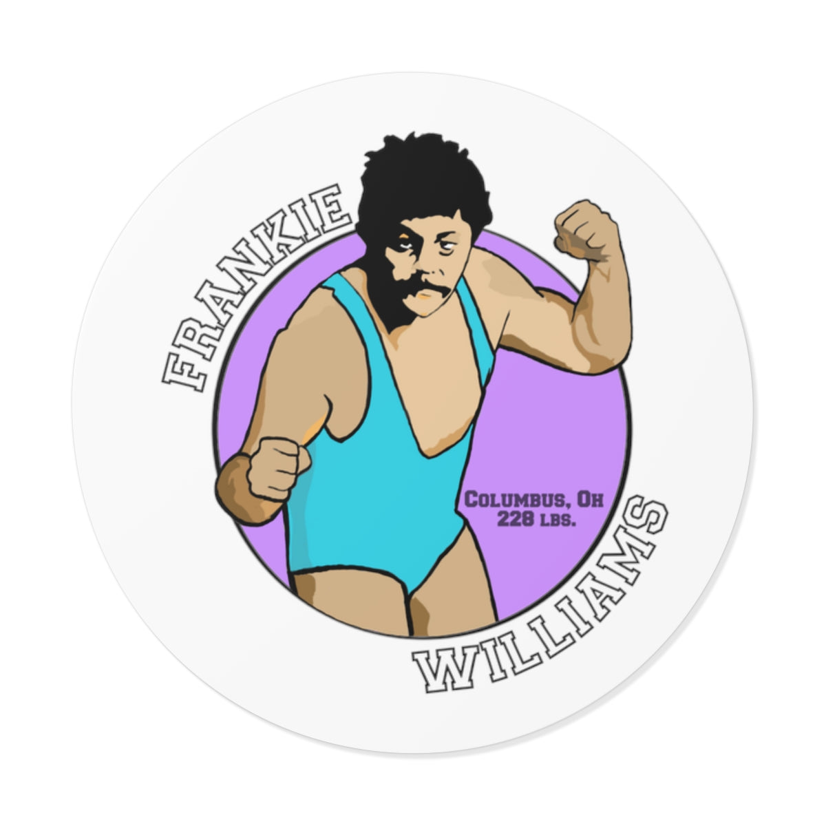 Frankie Williams Round Vinyl Stickers