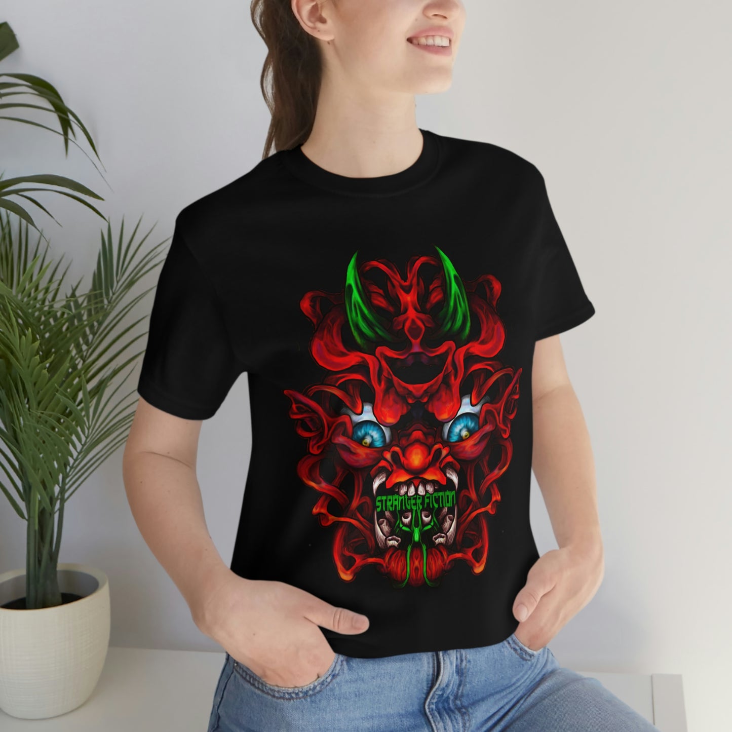 Red Oni  Unisex Jersey Short Sleeve Tee