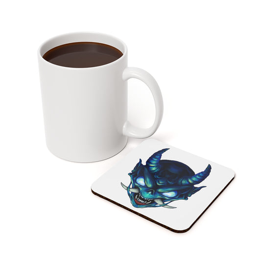 Blue Oni Cork Back Coaster