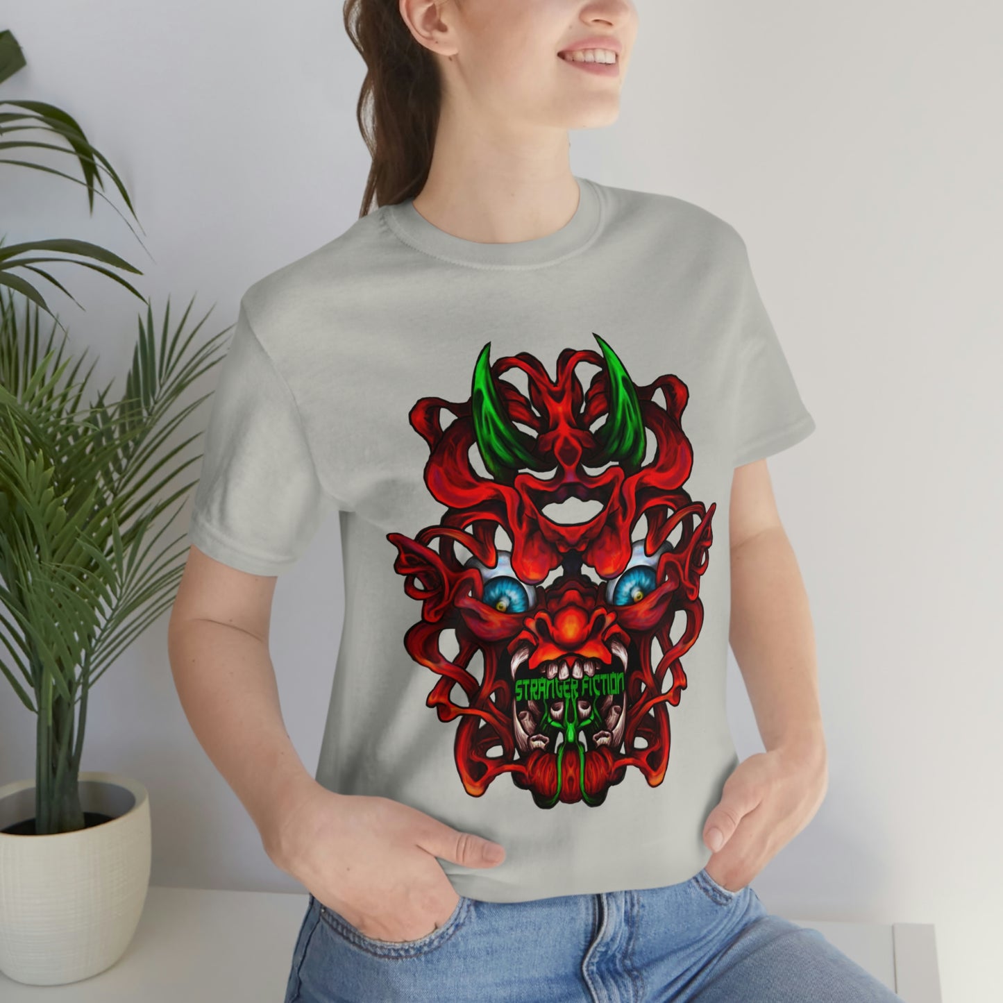 Red Oni  Unisex Jersey Short Sleeve Tee