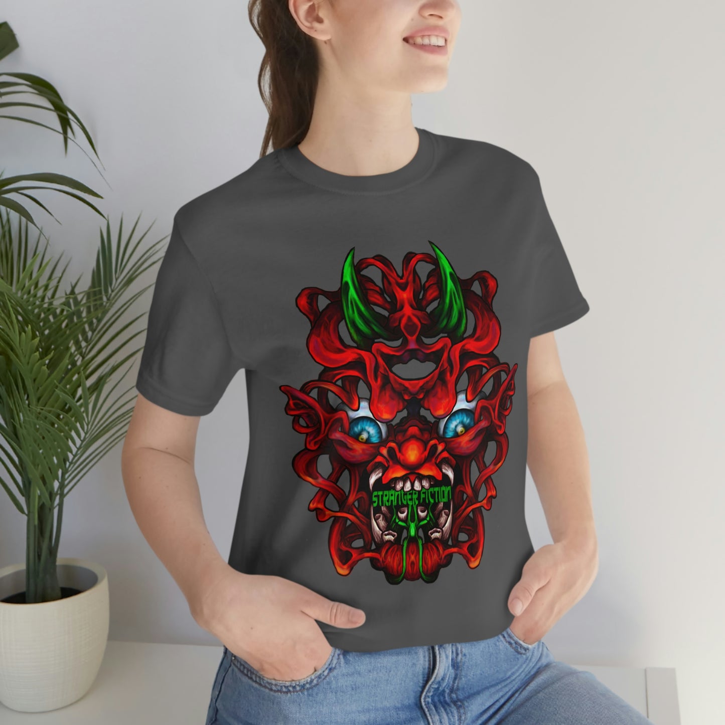 Red Oni  Unisex Jersey Short Sleeve Tee