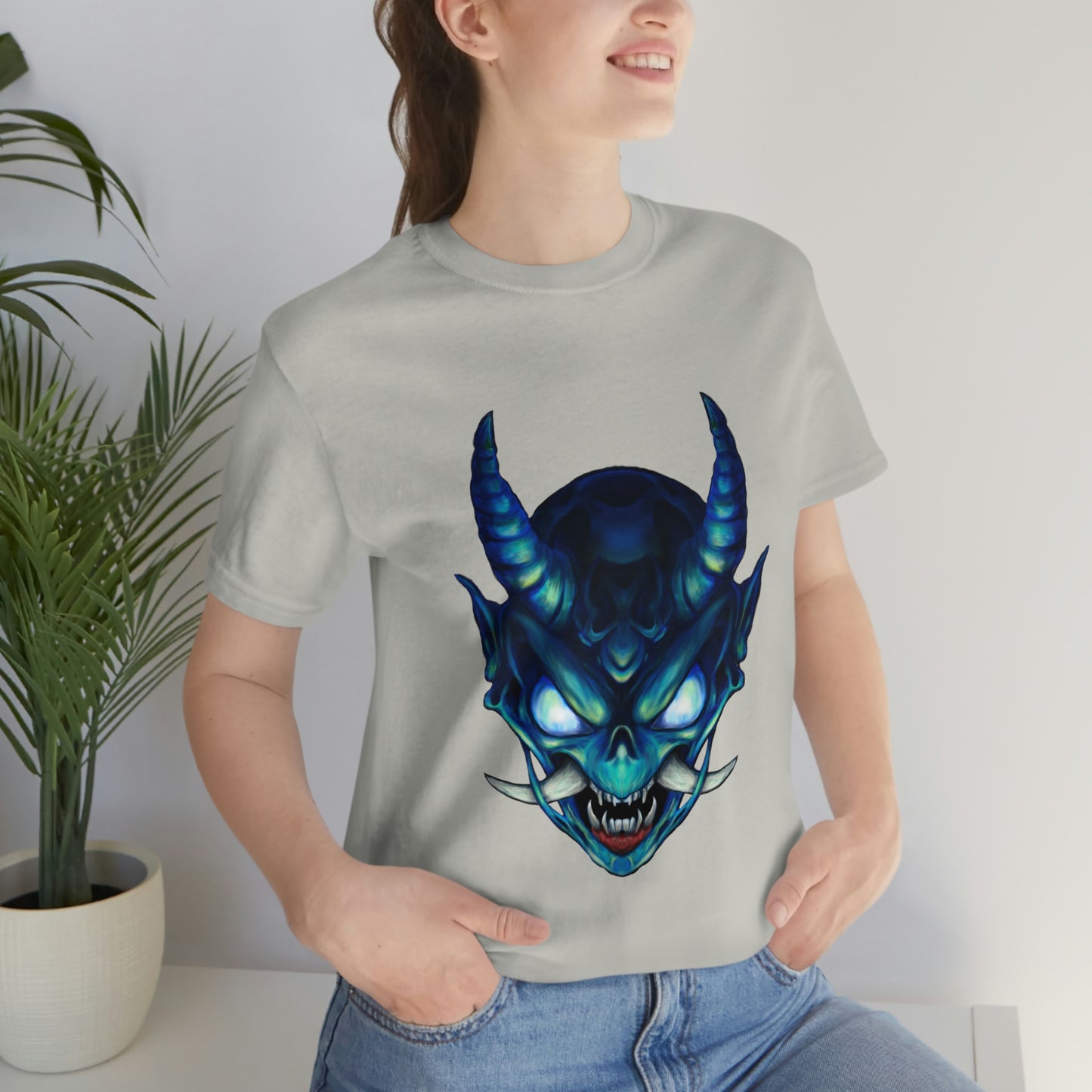 Blue Oni Unisex Jersey Short Sleeve Tee