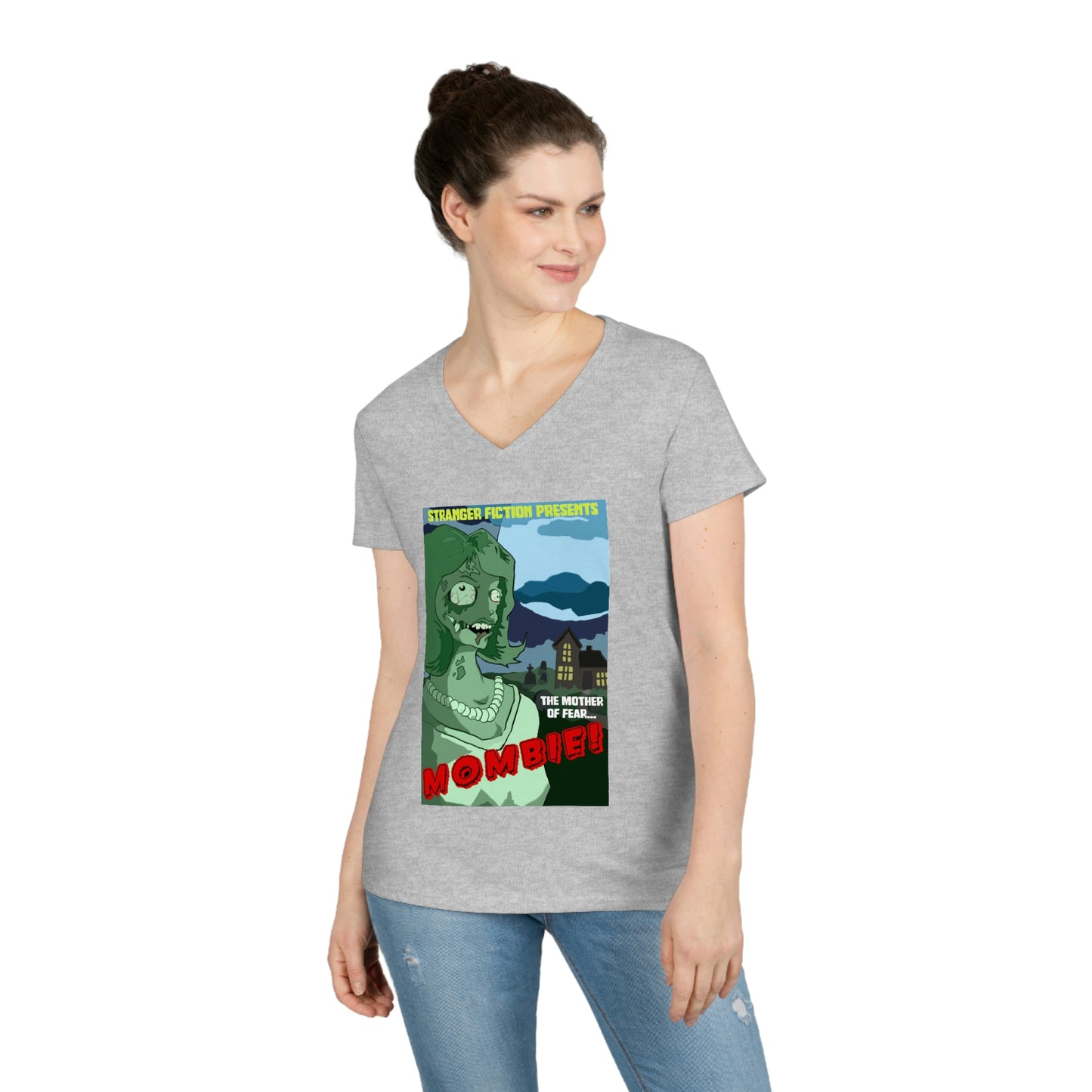 Mombie the Movie Ladies' V-Neck T-Shirt