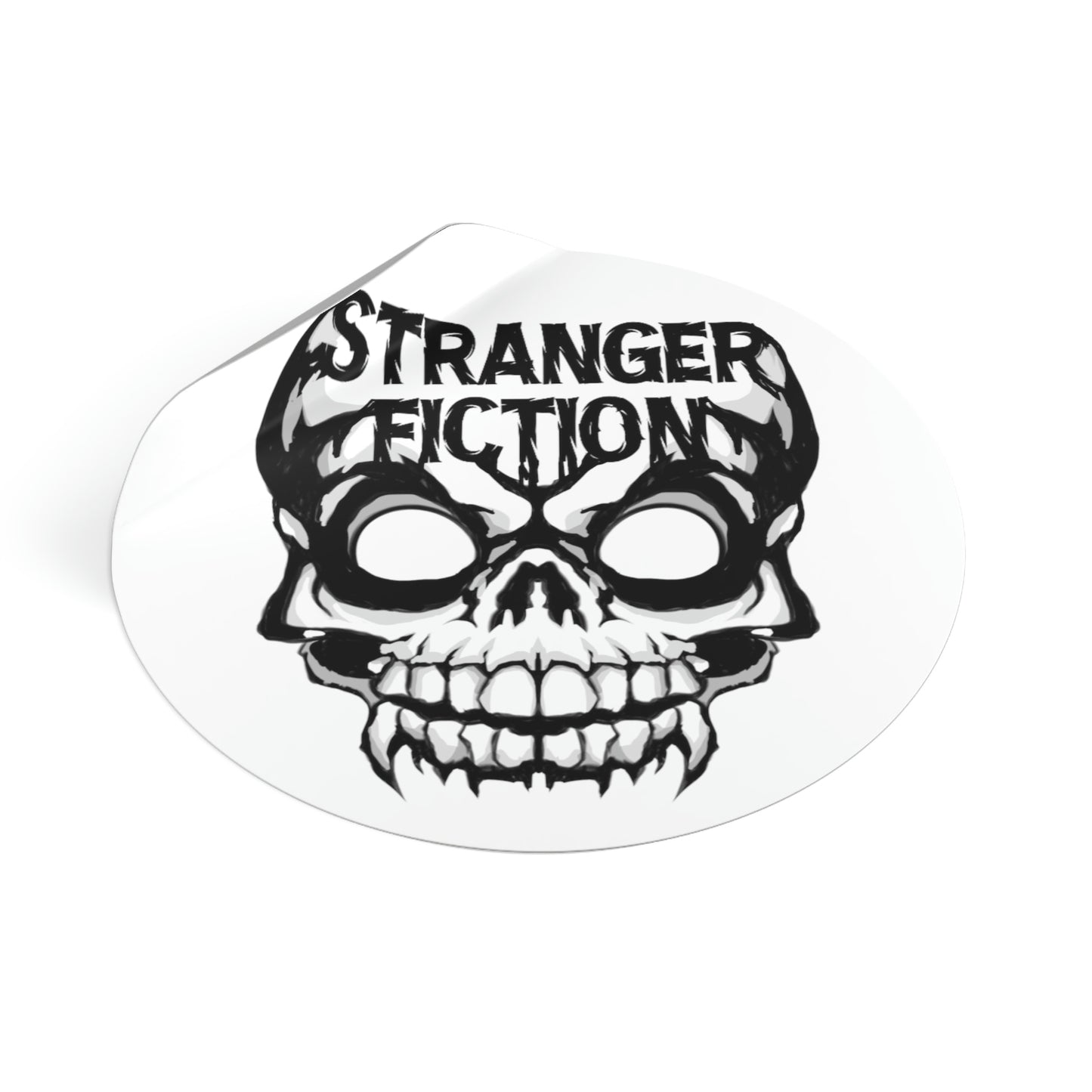 Skull Fiction Round Vinyl Stickers