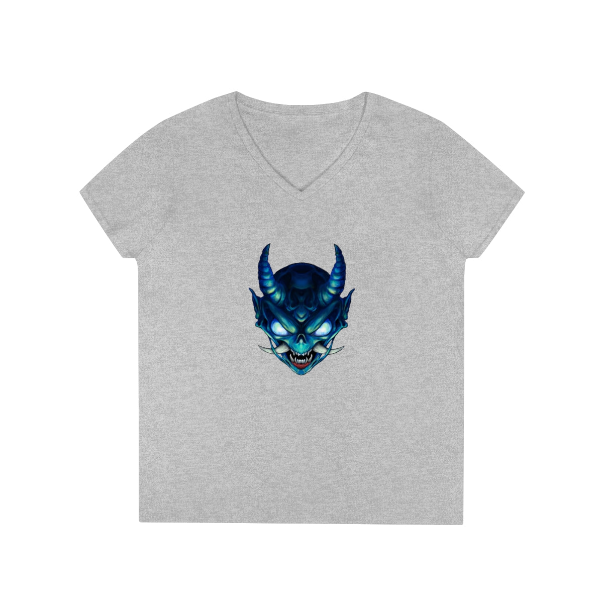 Blue Oni Ladies' V-Neck T-Shirt