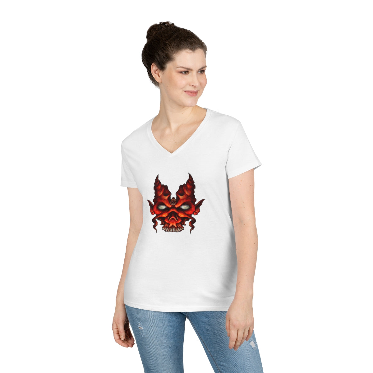 Scratch Ladies' V-Neck T-Shirt