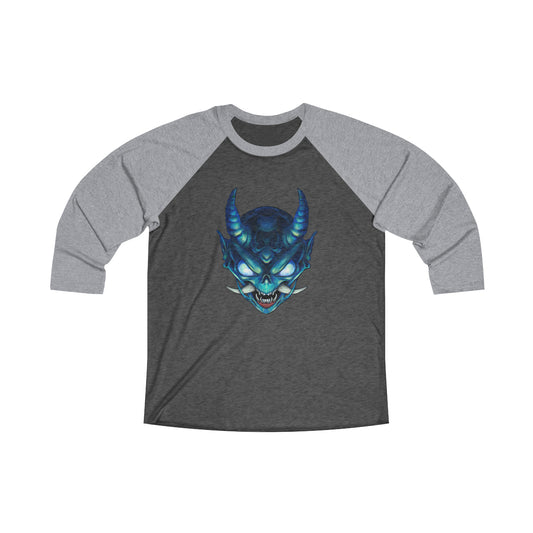 Blue Oni Unisex Tri-Blend 3\4 Raglan Tee