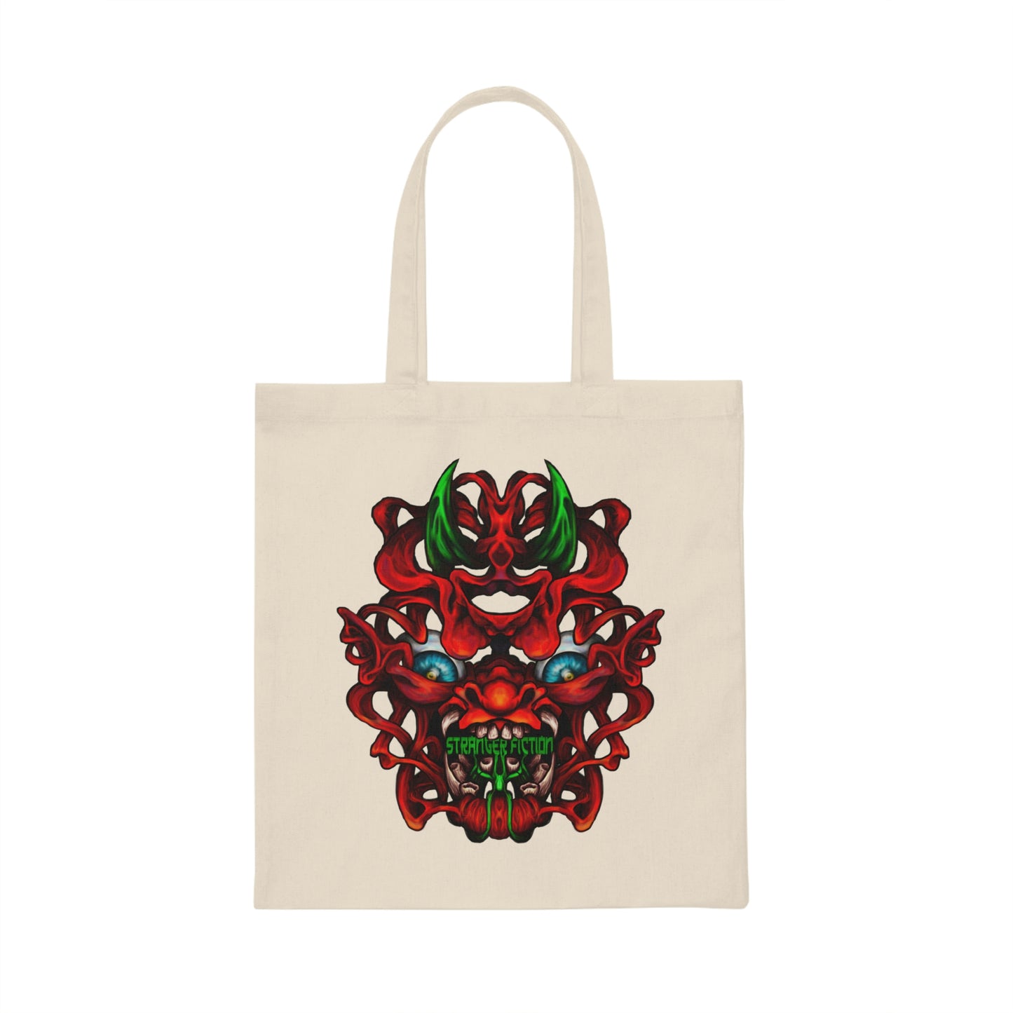 Red Oni Canvas Tote Bag