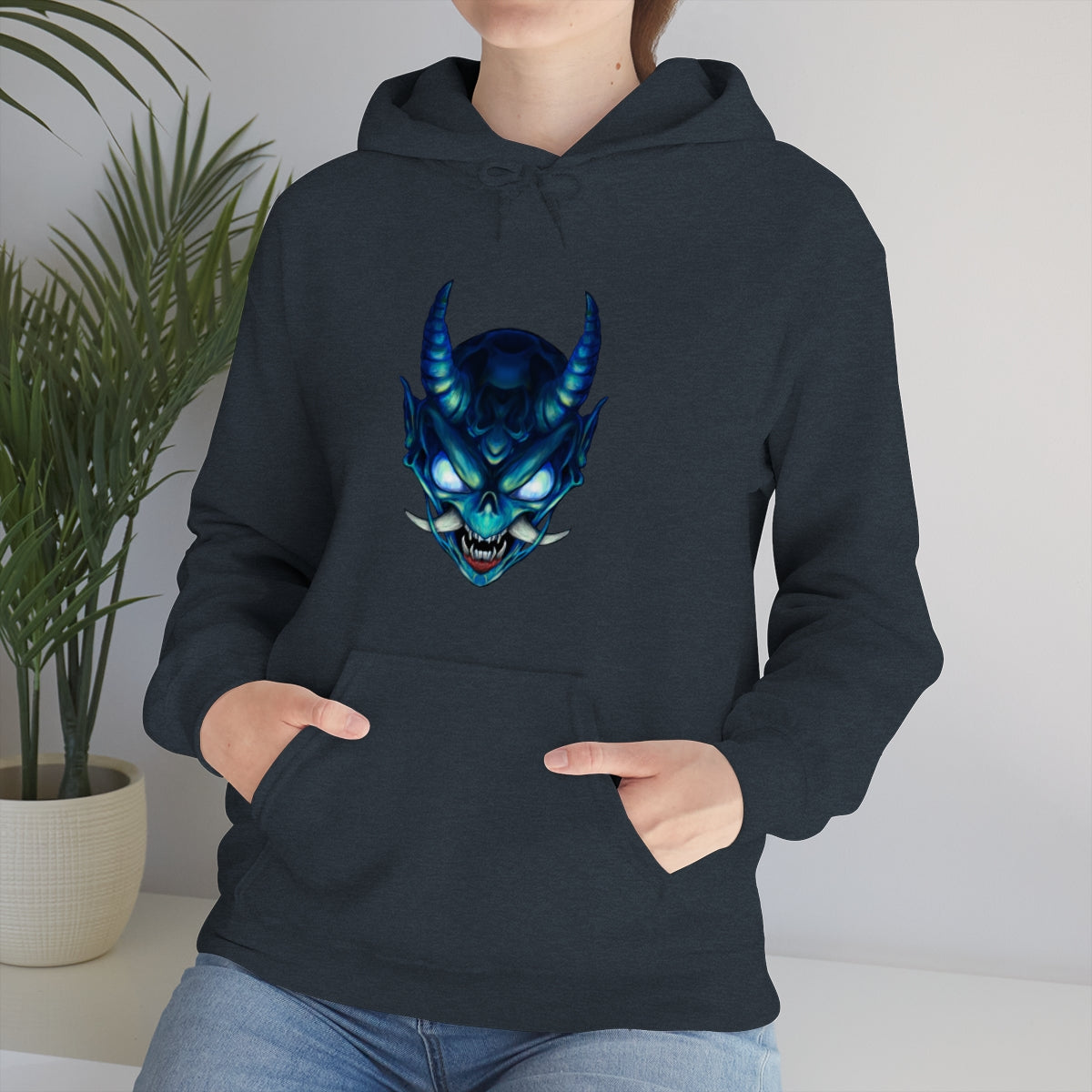 Blue Oni Unisex Heavy Blend™ Hooded Sweatshirt