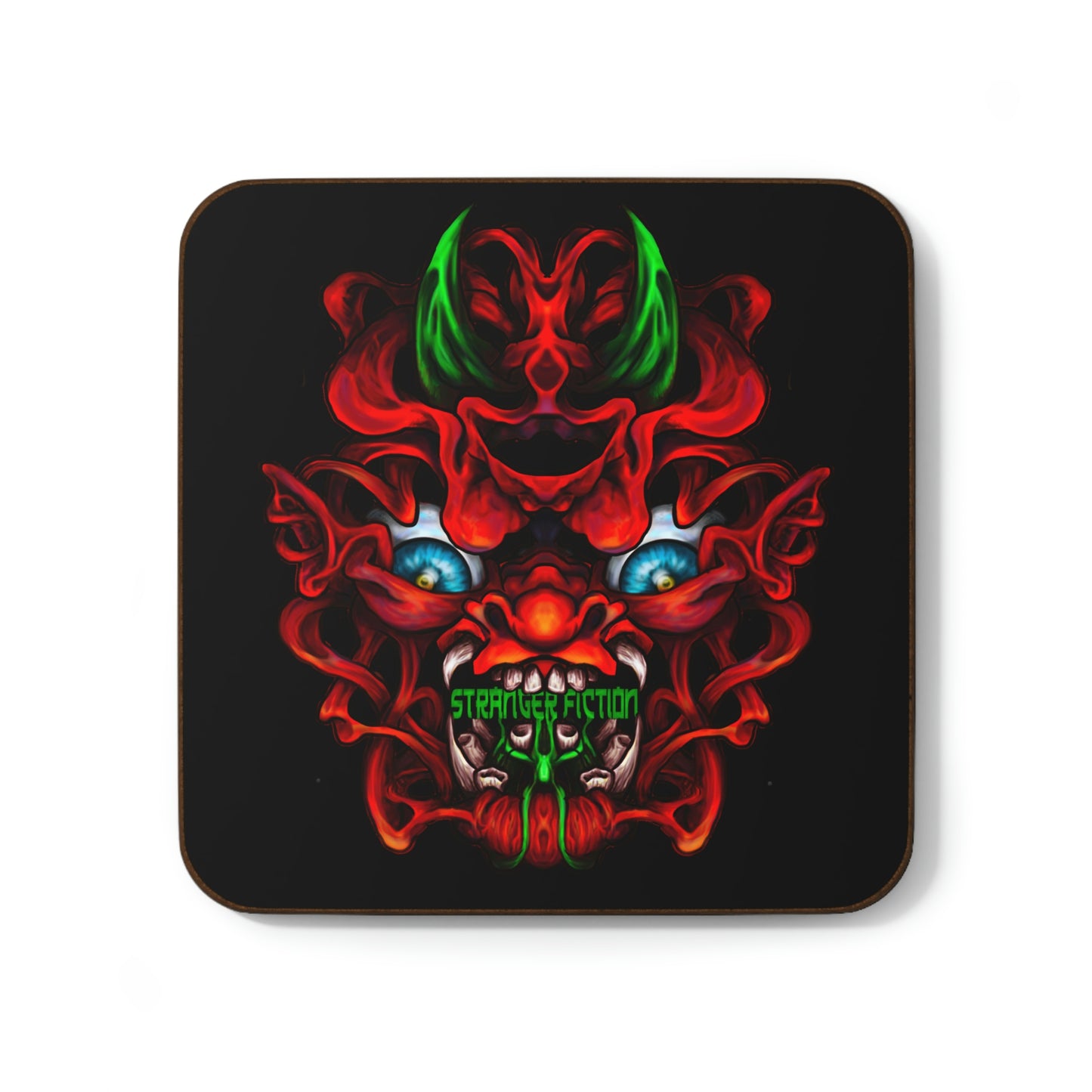 Red Oni Hardboard Back Coaster