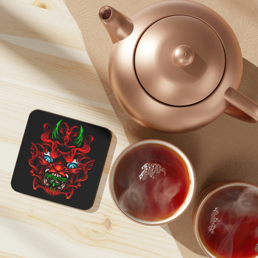 Red Oni Hardboard Back Coaster