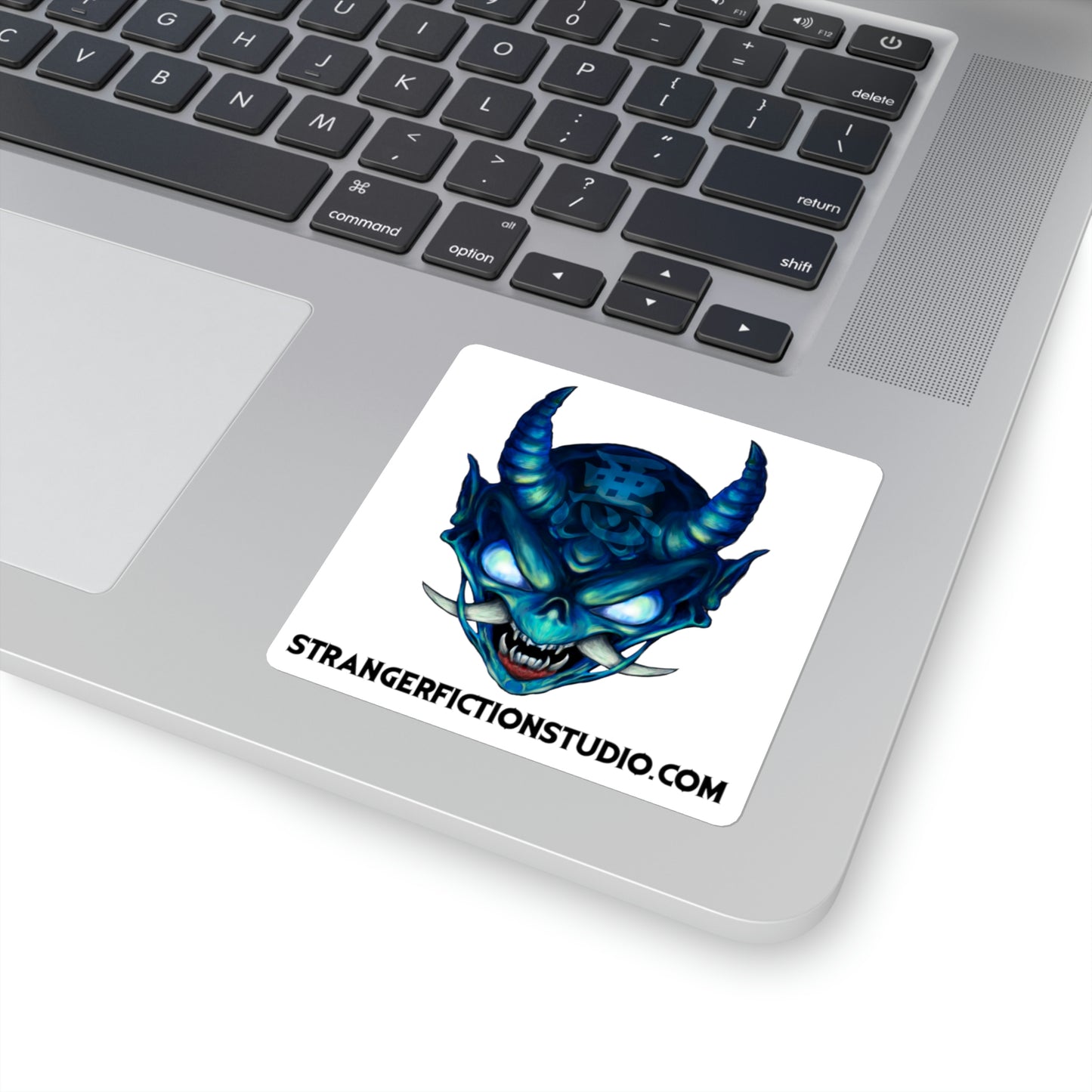 Blue Oni Square Stickers