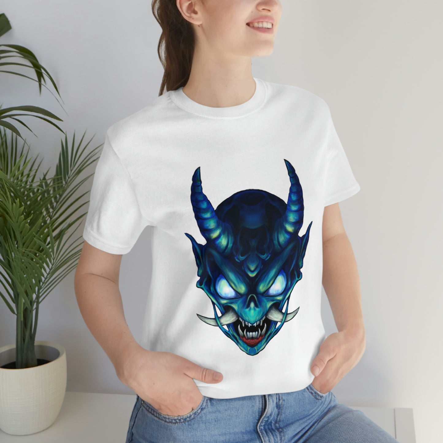 Blue Oni Unisex Jersey Short Sleeve Tee