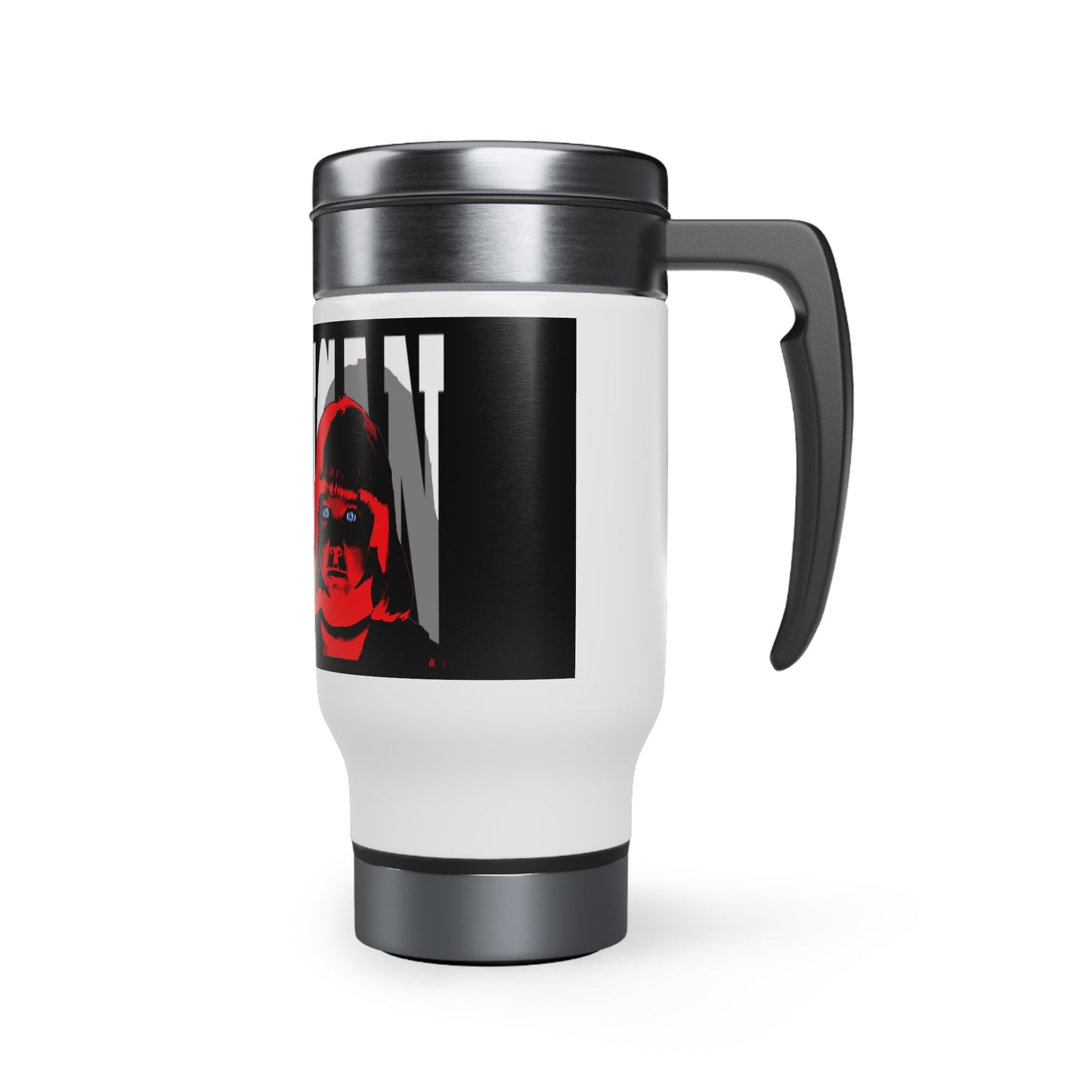 American Stainless Steel Travel Mug with Handle, 14oz