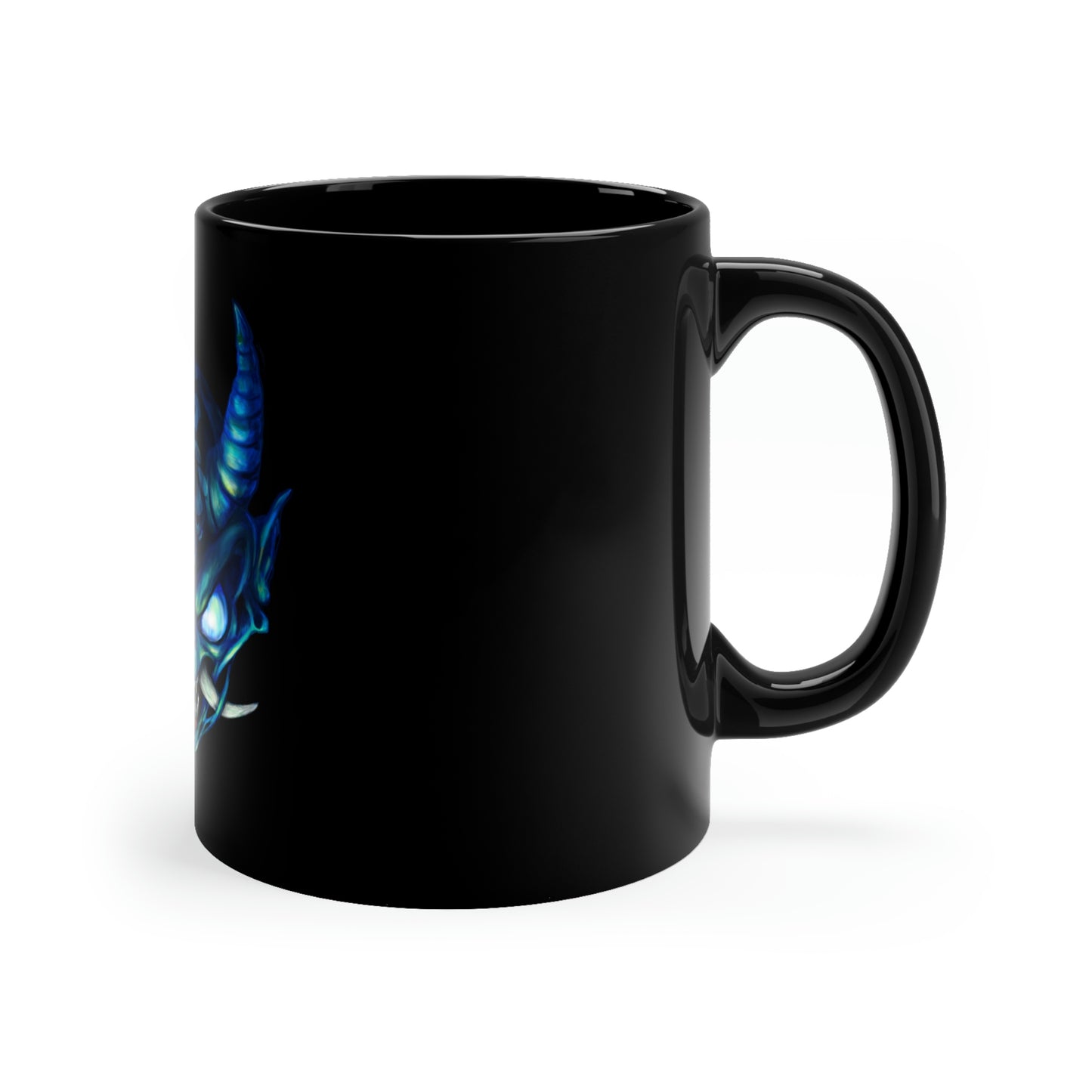 Blue Oni 11oz Black Mug