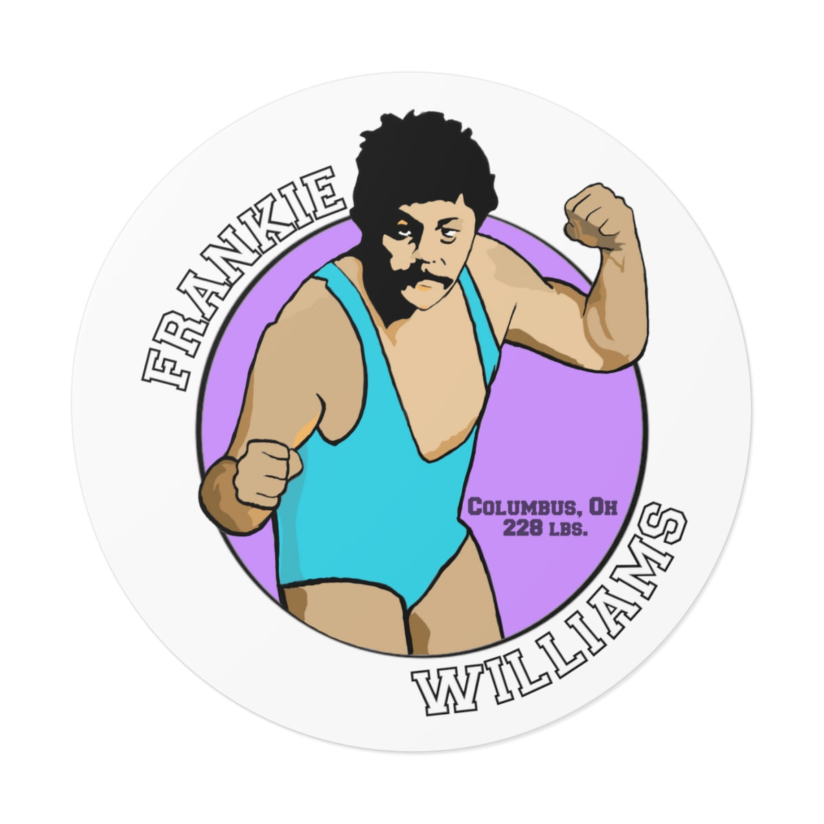 Frankie Williams Round Vinyl Stickers