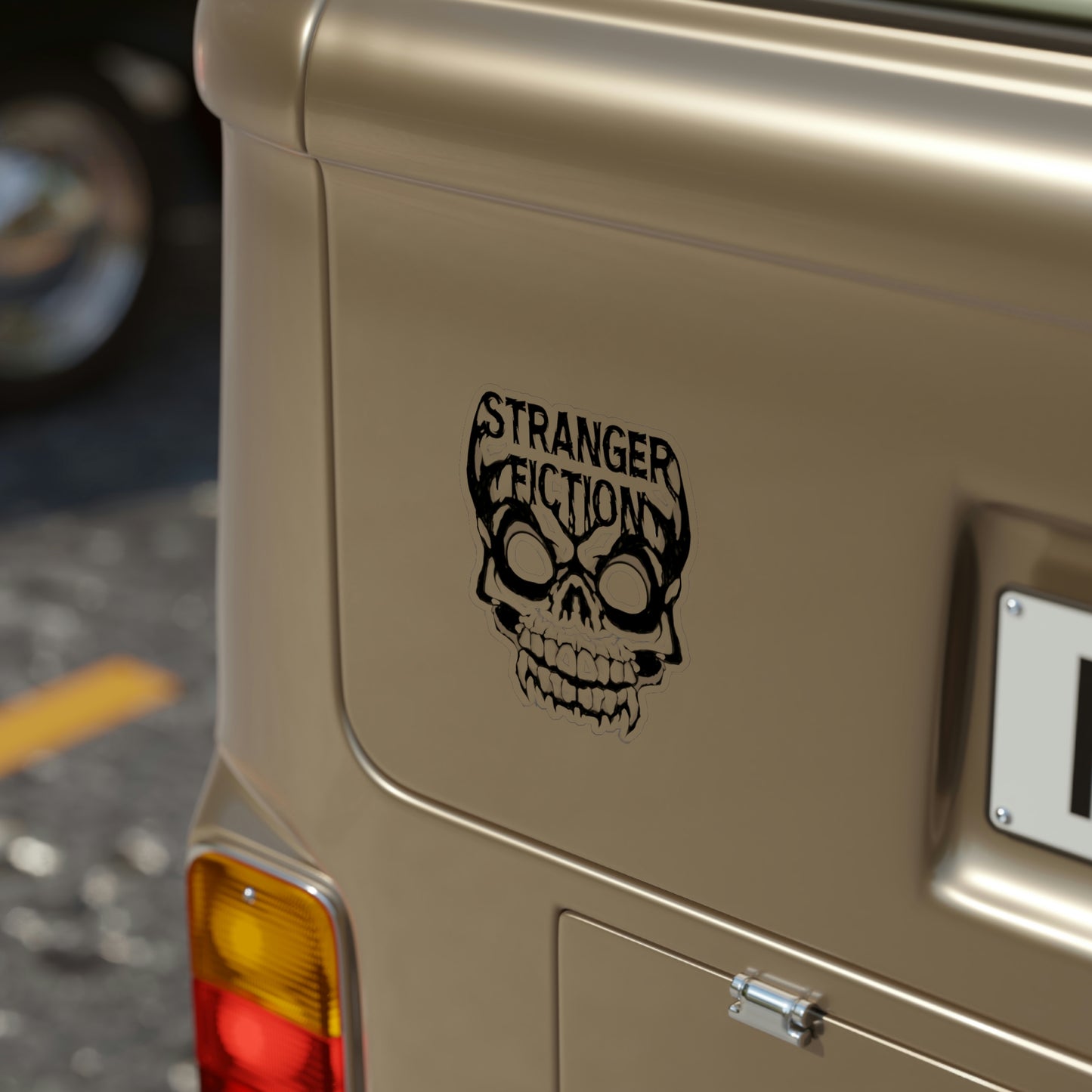 Skull Fiction Outdoor Stickers, Die-Cut, 1pcs