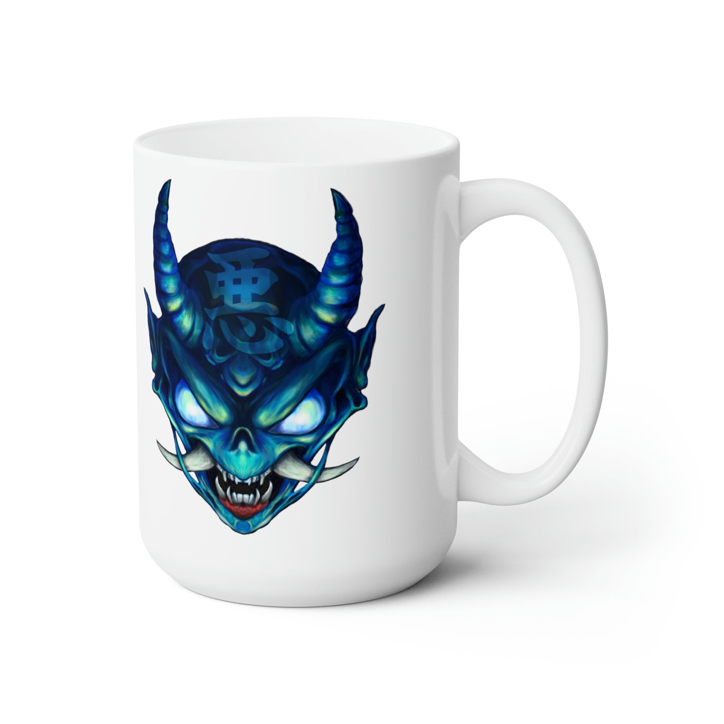 Blue Oni Ceramic Mug 15oz