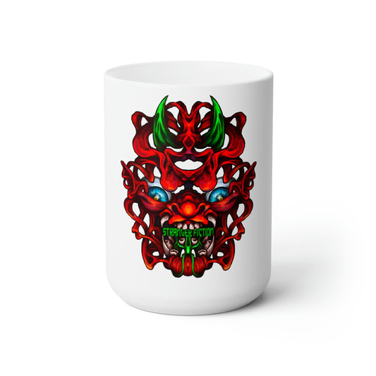Red Oni Ceramic Mug 15oz