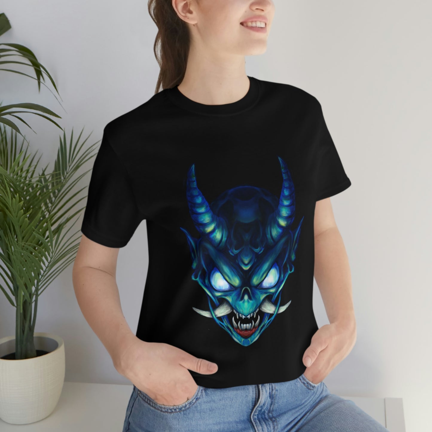 Blue Oni Unisex Jersey Short Sleeve Tee