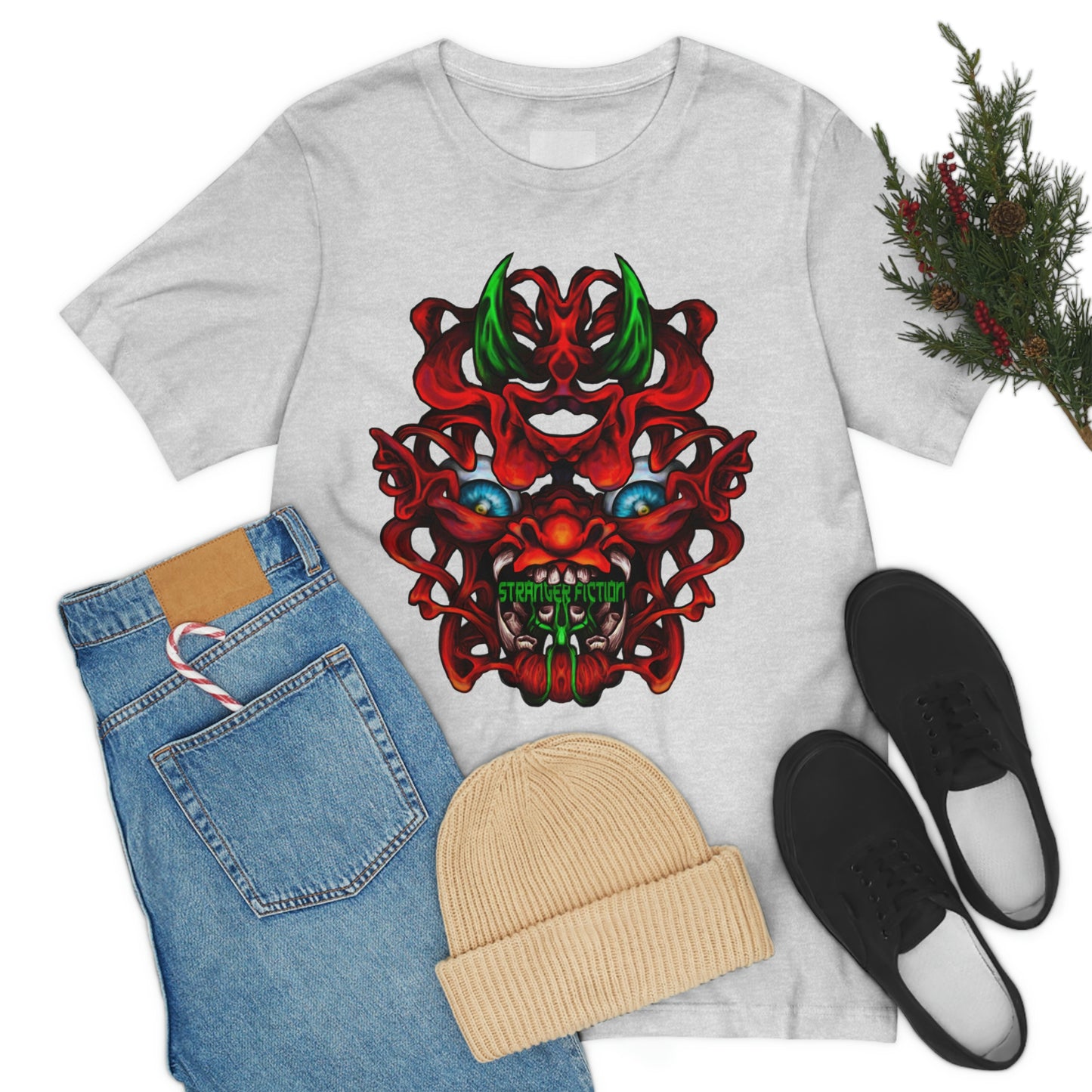 Red Oni  Unisex Jersey Short Sleeve Tee