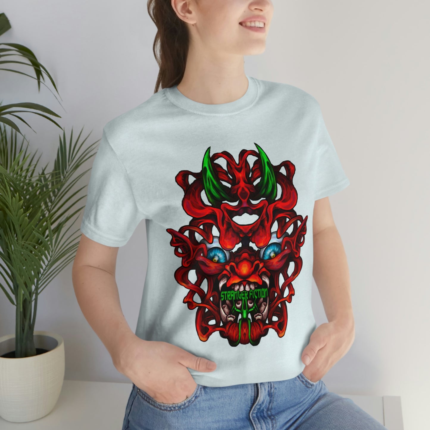 Red Oni  Unisex Jersey Short Sleeve Tee