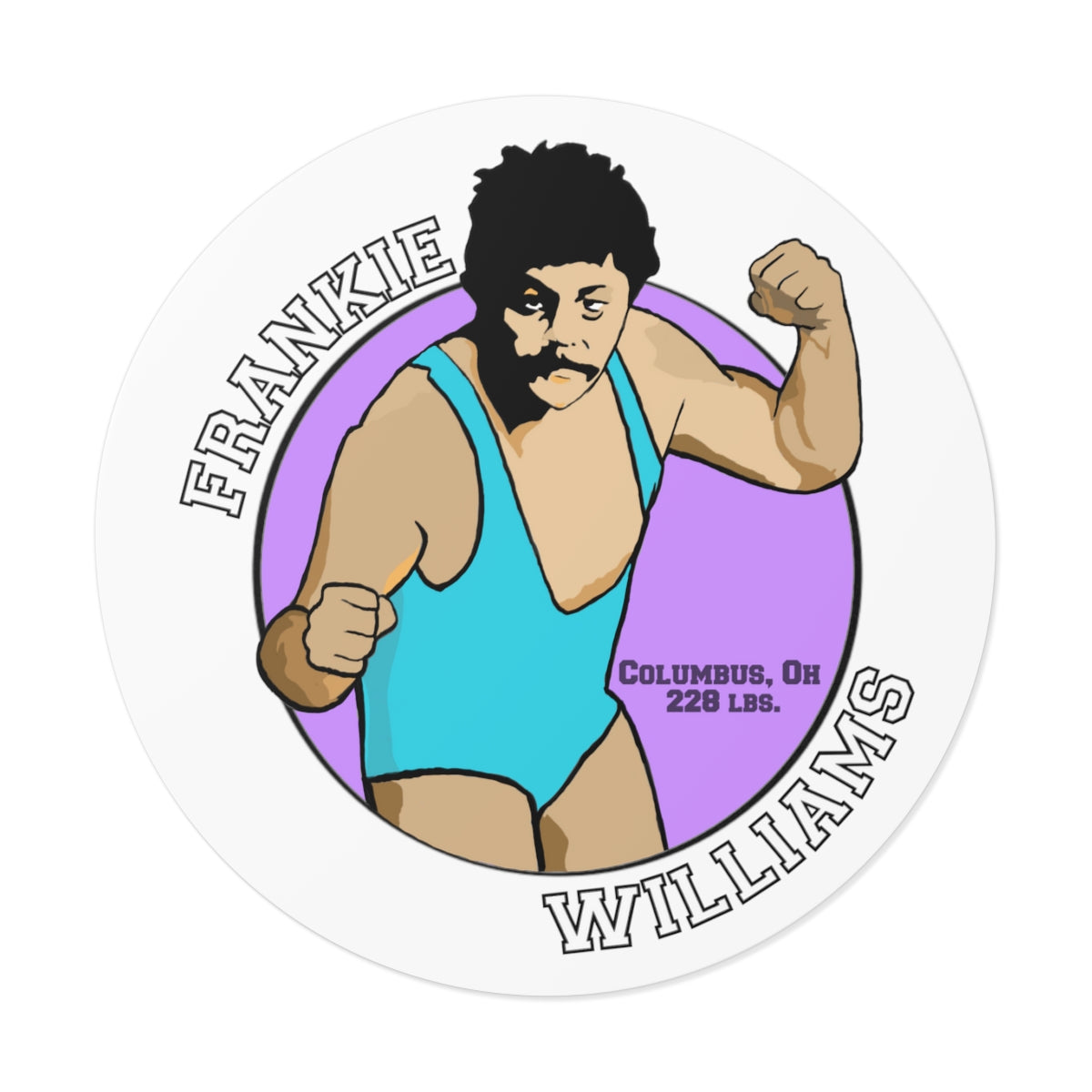 Frankie Williams Round Vinyl Stickers