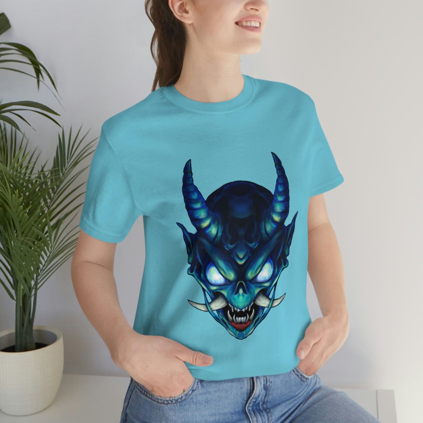 Blue Oni Unisex Jersey Short Sleeve Tee