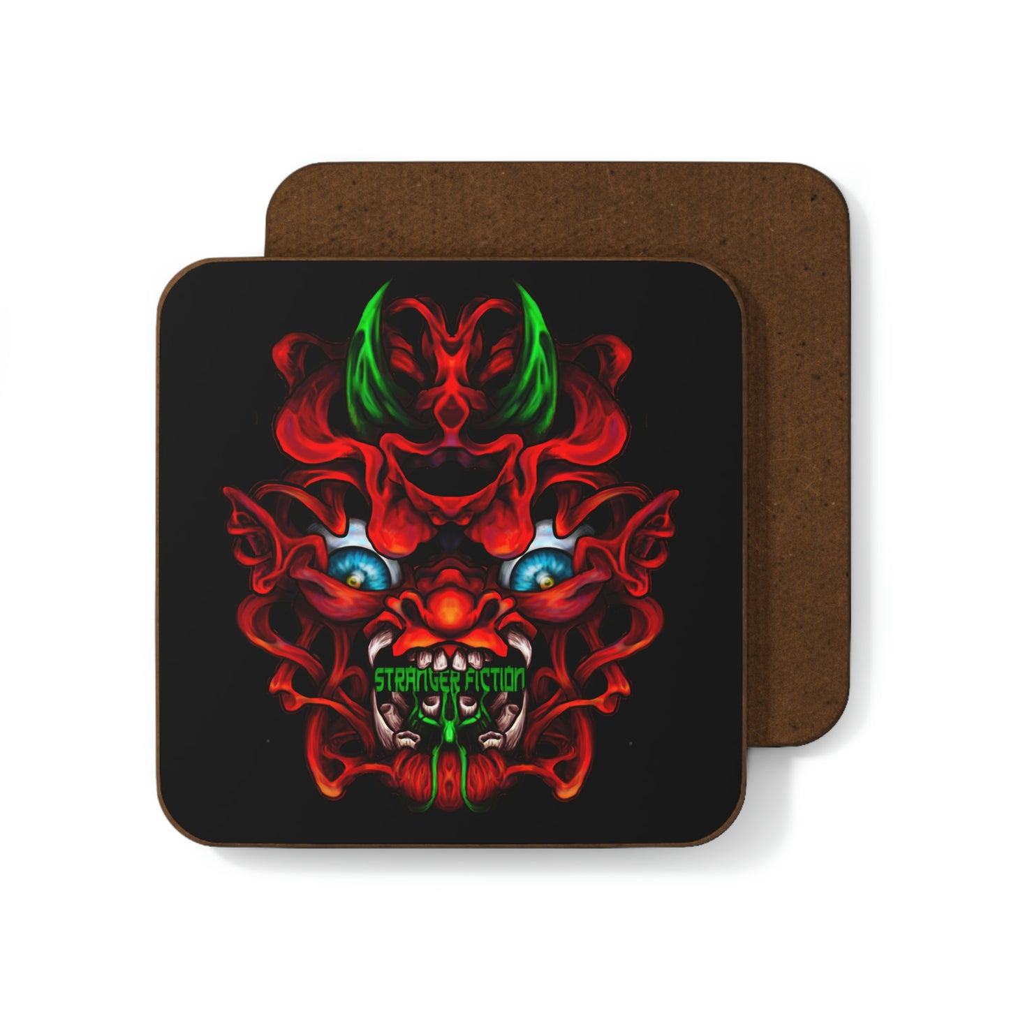 Red Oni Hardboard Back Coaster