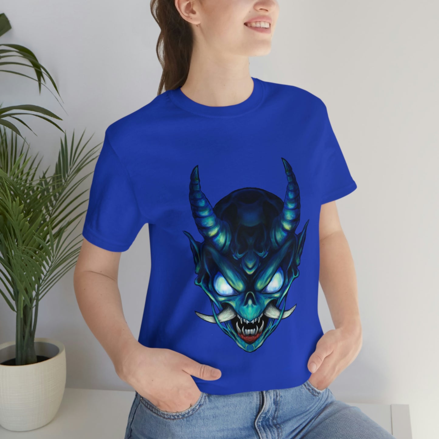 Blue Oni Unisex Jersey Short Sleeve Tee