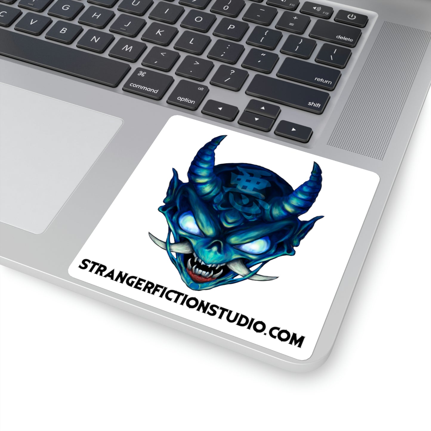 Blue Oni Square Stickers