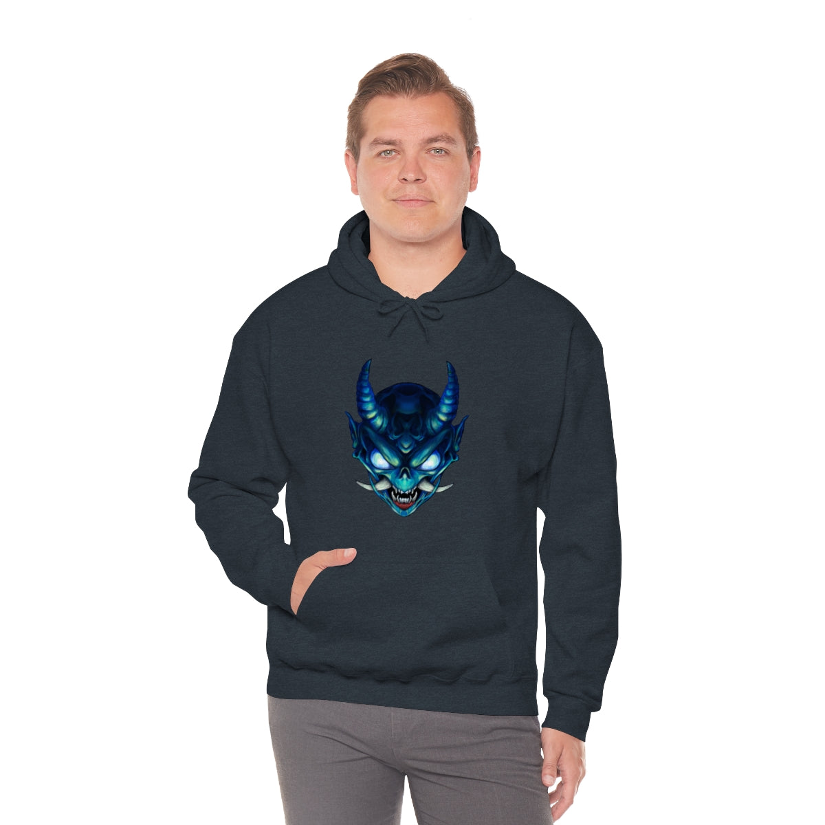 Blue Oni Unisex Heavy Blend™ Hooded Sweatshirt