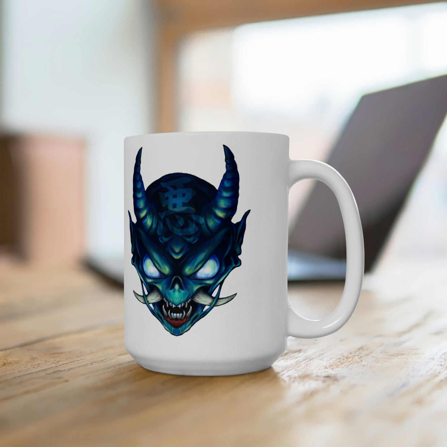 Blue Oni Ceramic Mug 15oz