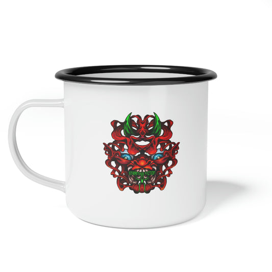 Red Oni Enamel Camp Cup