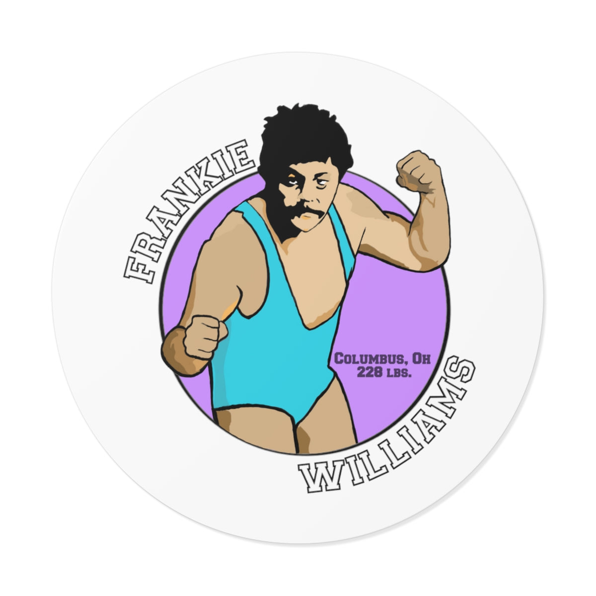 Frankie Williams Round Vinyl Stickers