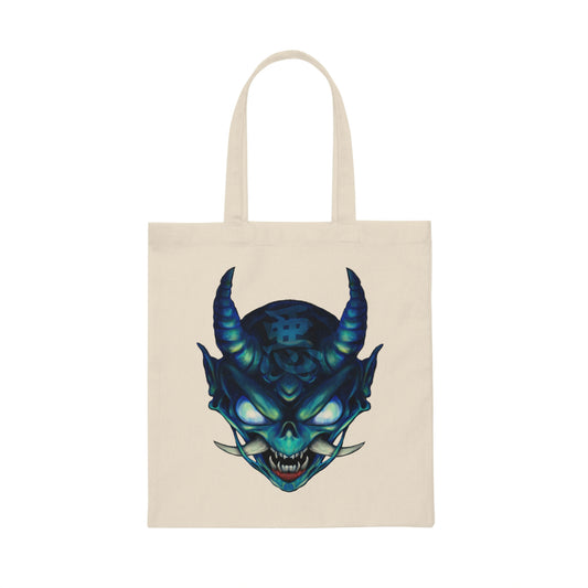 Blue Oni Canvas Tote Bag